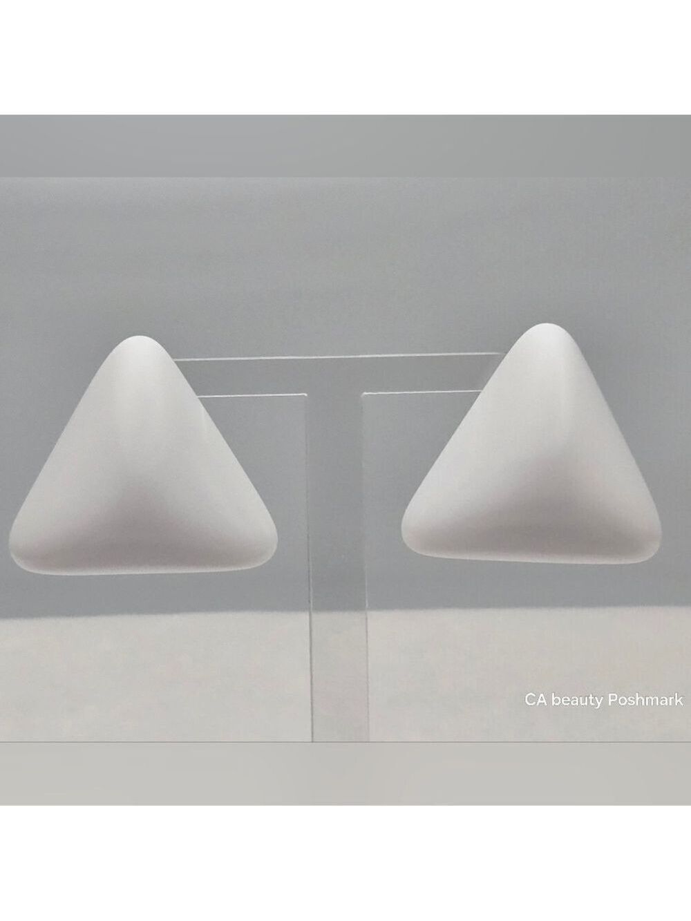 ✨2/$10✨ White Pyramid Stud Earrings 3D Geometric Triangle Minimalist Wear